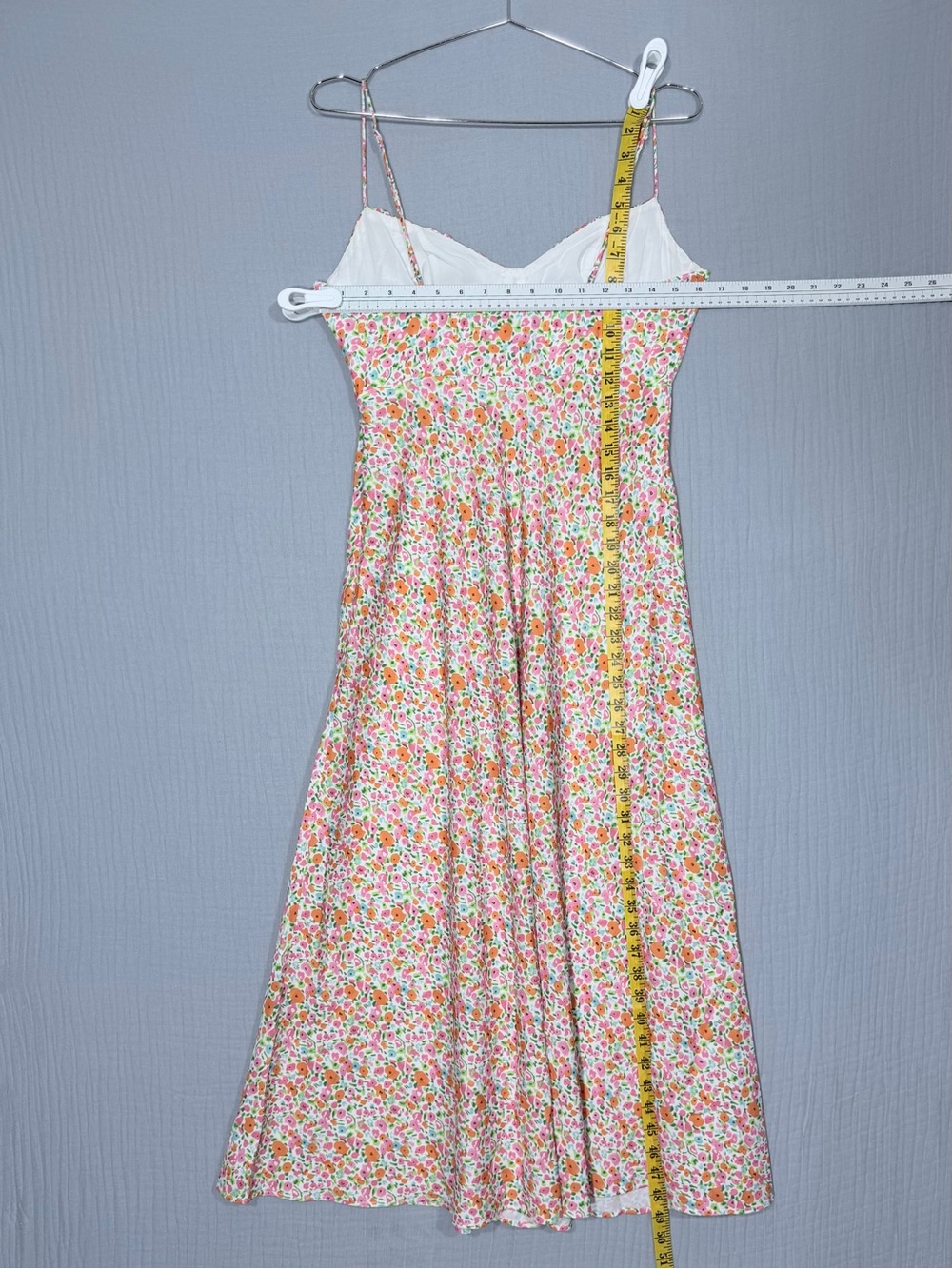 🌸 Princess Polly | Floral Midi Dress Pink Orange Cottagecore Sundress | 6 - Picture 4 of 6